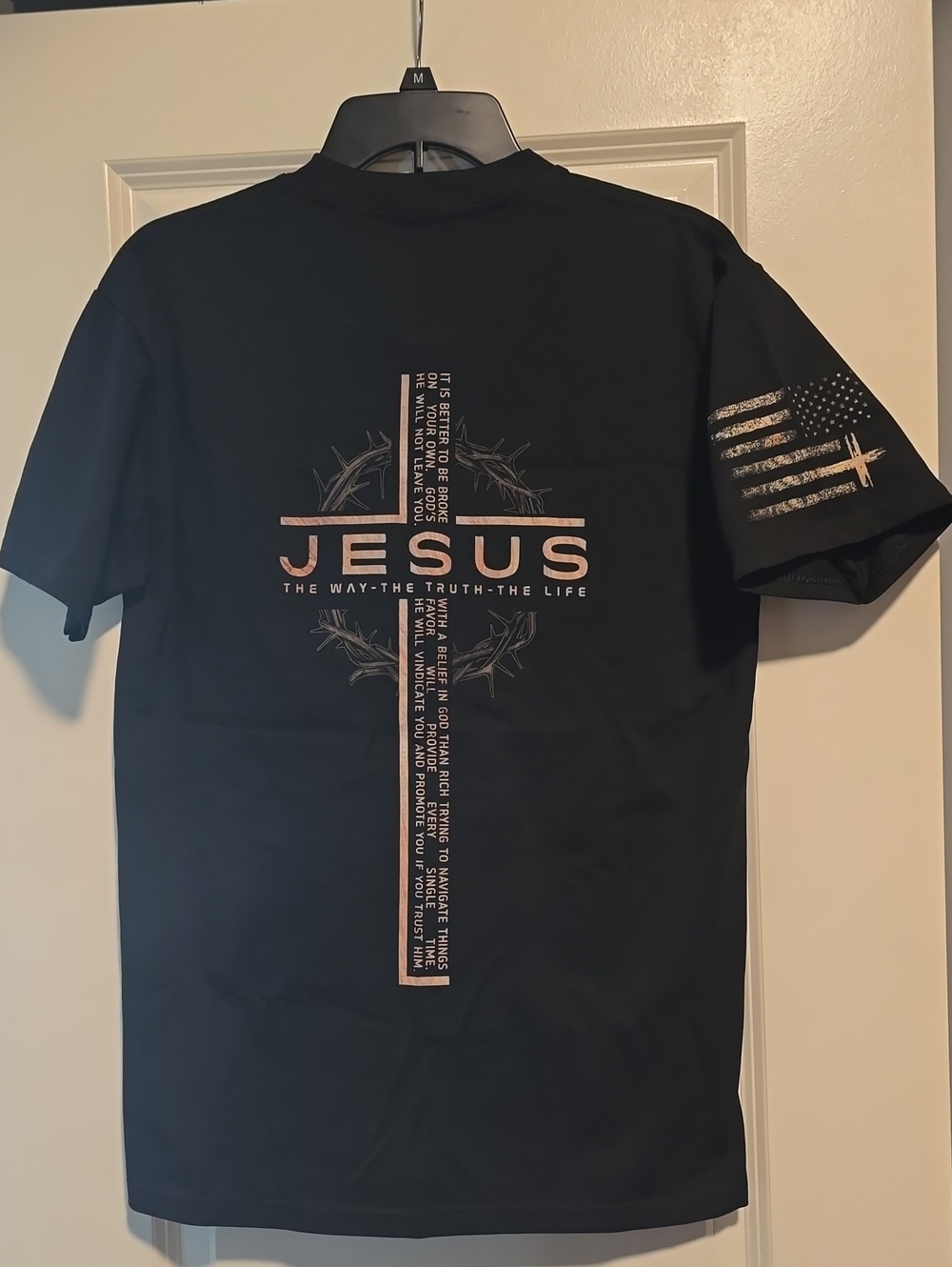 NWOT Men's Black 'Jesus' Cross Graphic T-Shirt